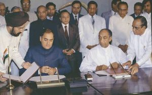 Signing of the 1987 Indo–Sri Lanka Accord