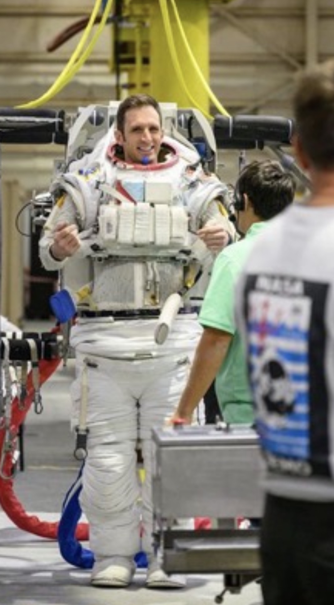 Joshua Kutryk during spacesuit training