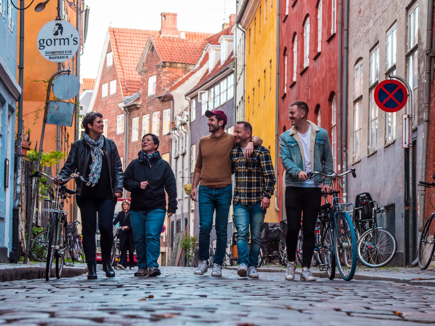 Street life and bicycles in Denmark
