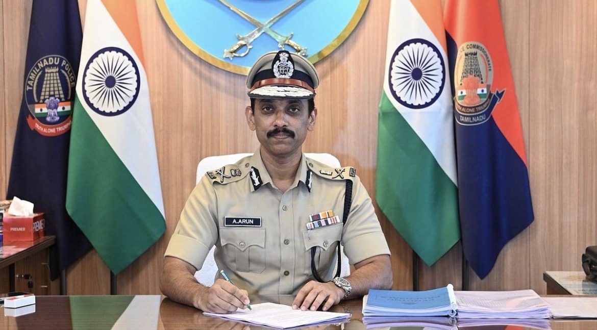 Portrait of police officer A. Arun