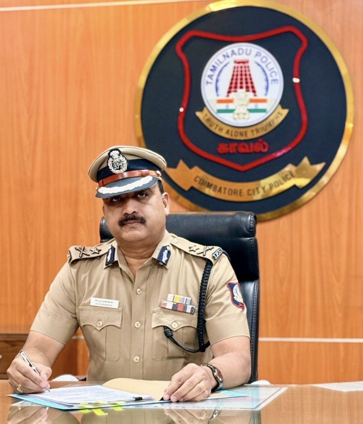 Portrait of police officer N. Kannan